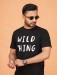 ZETEE's Black Printed Premium Cotton Round Neck T-Shirt bd
